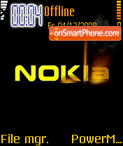 Скриншот темы Nokia Gold