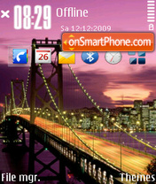 Purple city theme screenshot