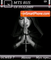 Dark gothic girl by Altvic theme screenshot