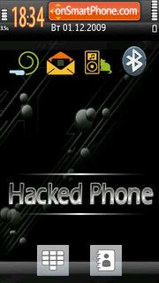 Скриншот темы Hacked Phone