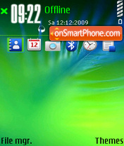 Blue feather theme screenshot