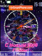 New Year Clock tema screenshot