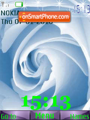 Rose SWF Clock tema screenshot
