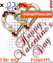 Happy valetine's day es el tema de pantalla