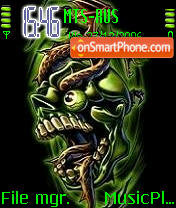 Green Skull theme screenshot