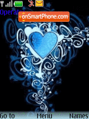 Capture d'écran Blue Heart thème