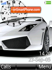 Capture d'écran Swf Lamborghini Clock thème