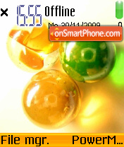 Glass Balls tema screenshot