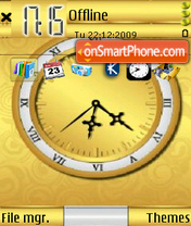 Скриншот темы Golden Clock 01