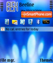 Blue Light theme screenshot