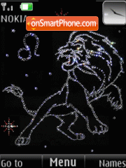 Capture d'écran Leo, Swarovski crystals, anim thème