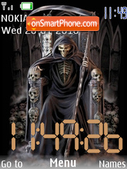 Скриншот темы Scary swf clock