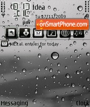 Water Drops tema screenshot