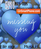 Missing You 01 tema screenshot