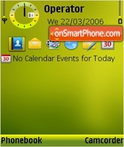 Green abstract tema screenshot