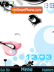 Face SWF clock tema screenshot