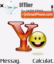 Yahoo smile es el tema de pantalla