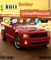 Capture d'écran Mustang thème