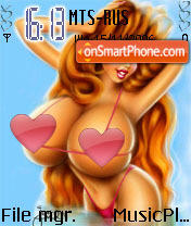 Cartoon Girl tema screenshot