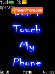 Neon animated Dont Touch es el tema de pantalla