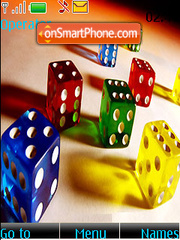 Colourful Dices Swf Clock tema screenshot