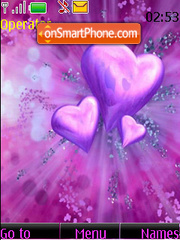 Flying Purple Hearts tema screenshot