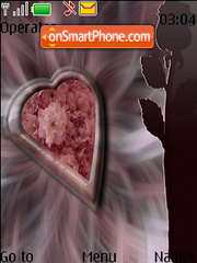 Heart Flower Swf Clock es el tema de pantalla