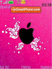 Pink Eaten Apple theme screenshot