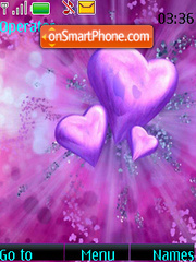 Скриншот темы Purple Theme Valentines Day