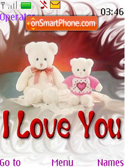 Teddy Bear Valentines Day tema screenshot