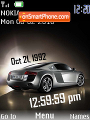 Audi Clock tema screenshot