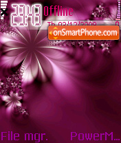 Purple Flower 02 tema screenshot