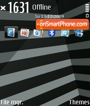 Stripes Black (D) tema screenshot