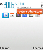 Gray blue tema screenshot