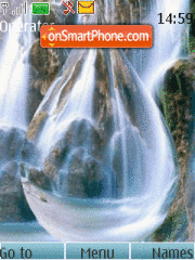 Waterfall in drop tema screenshot