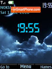 Moon SWF Clock es el tema de pantalla