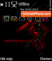 Скриншот темы Fire dragon FP1