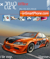 Скриншот темы Orange Concept Car