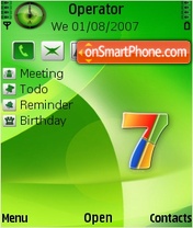 Capture d'écran Windows7 Green by riajss thème
