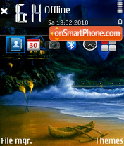 Beach Waves tema screenshot