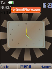 Brown SWF Clock tema screenshot