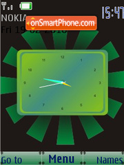 Green Clock SWF tema screenshot