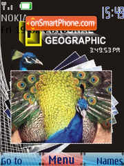Capture d'écran Peacock SWF Clock thème