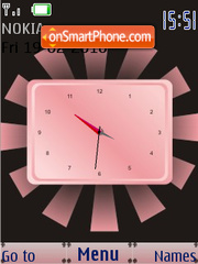 Pink SWF Clock tema screenshot