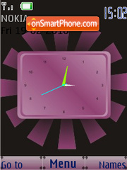 Purple SWF Clock es el tema de pantalla
