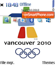 Скриншот темы Vancouver Olympic 2010 2