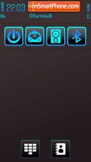 Neon Blue 01 tema screenshot