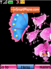 Скриншот темы Animated butterfly
