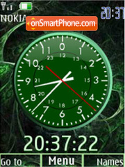 Green clock es el tema de pantalla