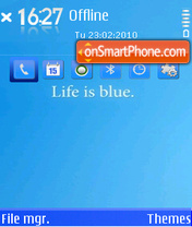 Life is Blue 01 es el tema de pantalla